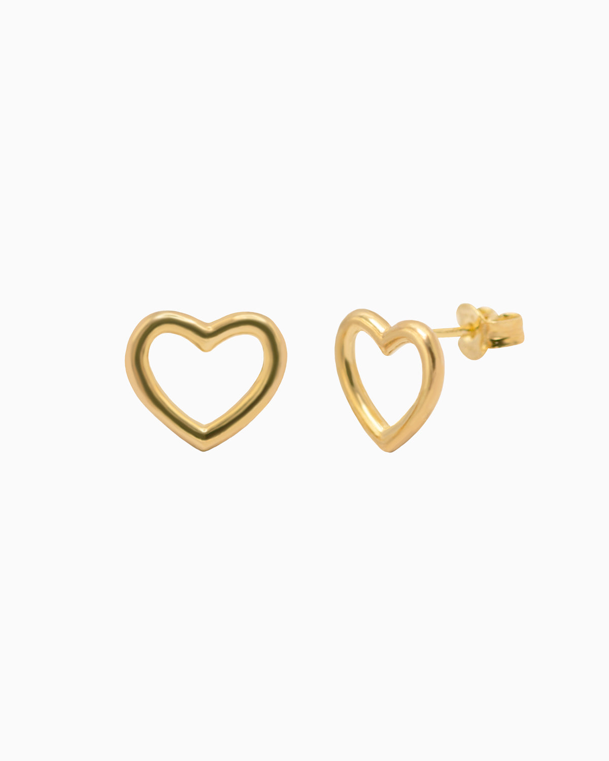 Mini Gold Heart Stud Earrings