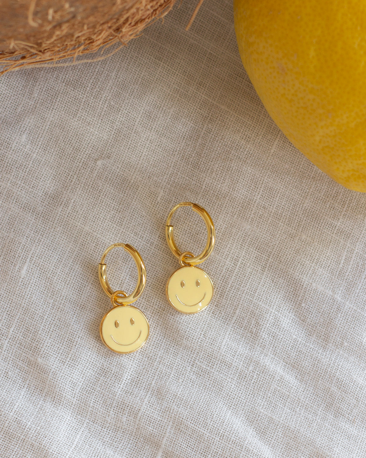 Smiley Hoop Earrings
